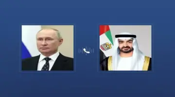 محمد بن زايد وبوتين يبحثان أوضاع الشرق الأوسط وتداعياتها الخطرة على الأمن الدولي